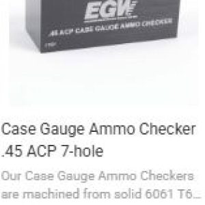 45 ACP Chamber Checker EGW 70140