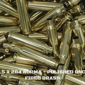 6.5x284 Norma - Polished Brass Once Fired Brass qty 43