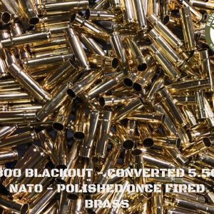 300 Blackout - Converted 5.56 NATO/223 REM - Fully Processed Once Fired Brass (250)