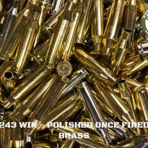 243 WIN - Polished Brass Once Fired Brass Mixed (50)