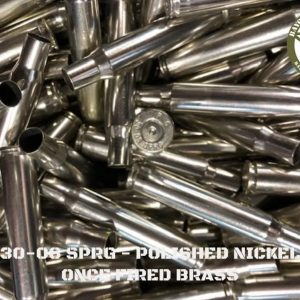 30-06 SPRG - NICKEL Polished Brass Once Fired Brass (50)