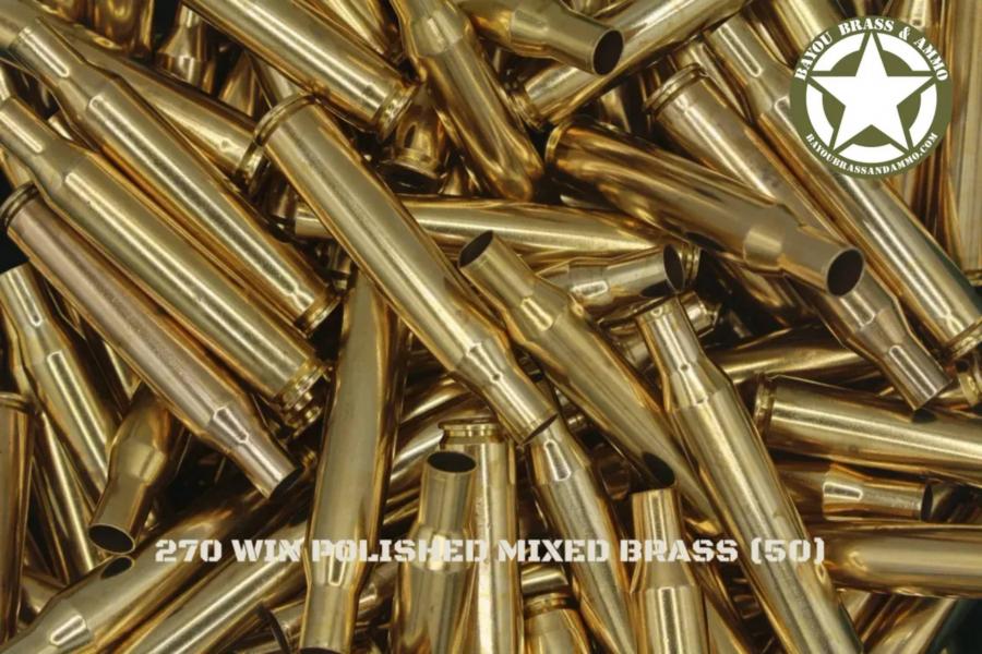 270 WIN - Polished Once Fired Brass (50)