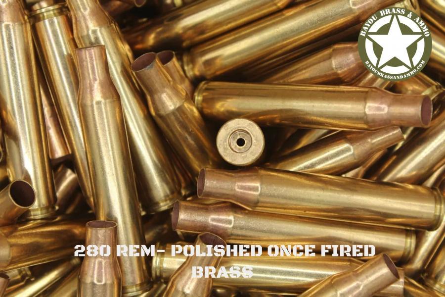 280 ACK IMP CLEANED AND POLISHED ONCE FIRED BRASS. Mixed (50)