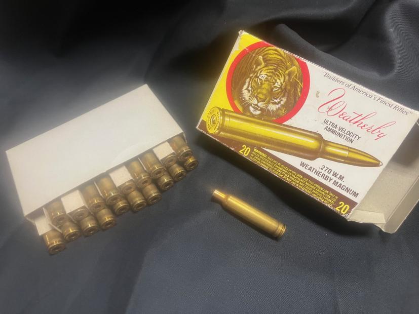 270 Weatherby Magnum Cleaned Once Fired Brass with the original box