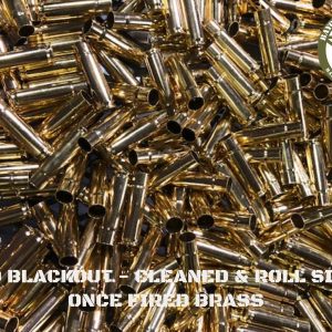 300 Blackout - Cleaned & Roll Sized Once Fired Brass  Headstamped 300 BLK  (500)