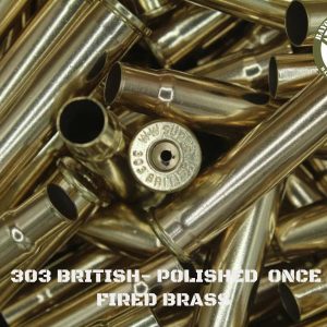 303 British - Polished Once Fired Brass (50)