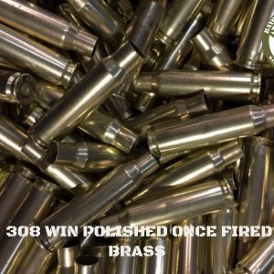 308 WIN - Polished Once Fired Brass De-Primed (100)