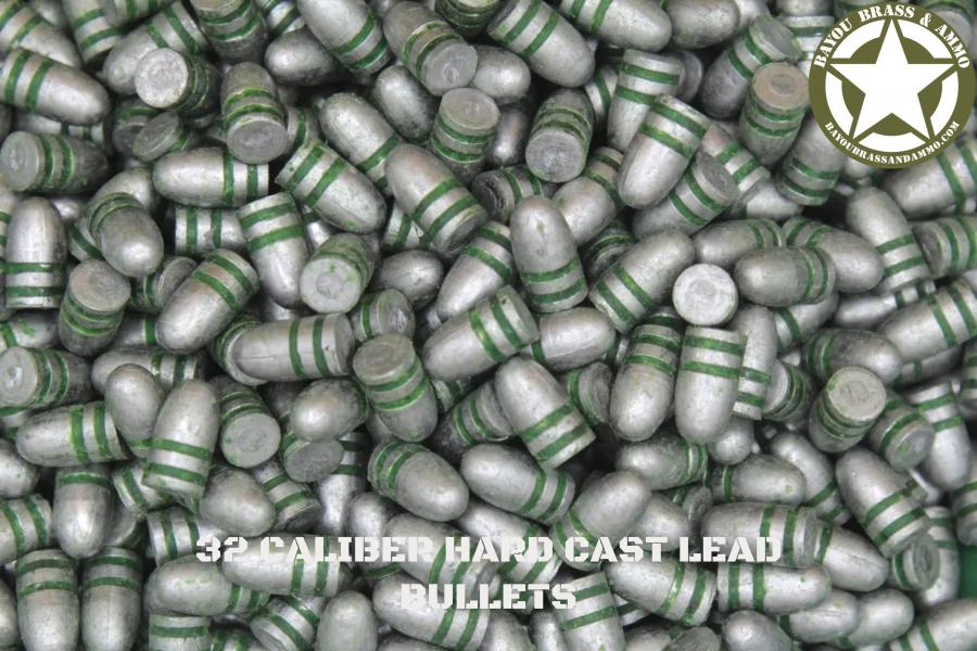 32 Cal - Hard Cast Lead LRN Bullets (250+)