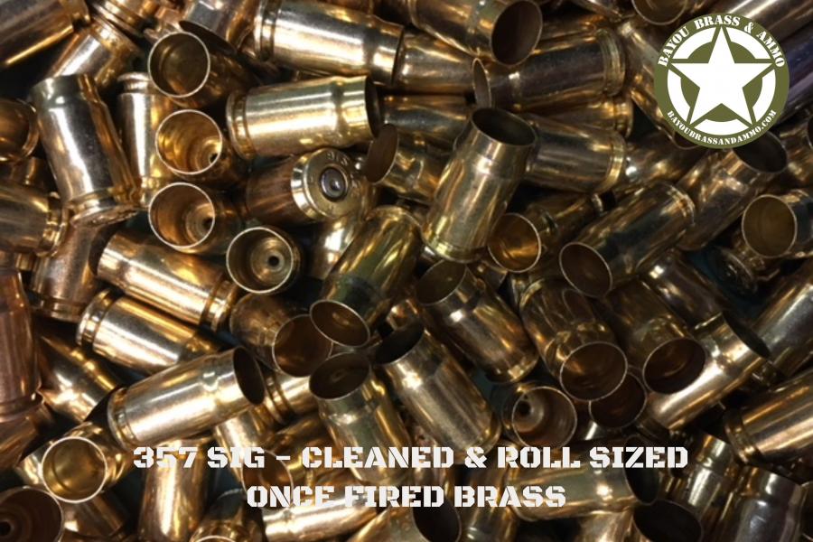 357 Sig - Cleaned & Roll Sized Brass OFB (250)