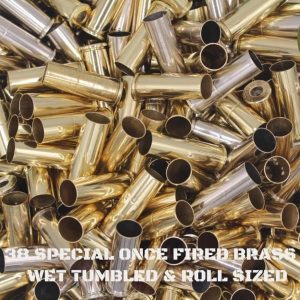 38 Special - Cleaned & Roll Sized Once Fired Brass (250)
