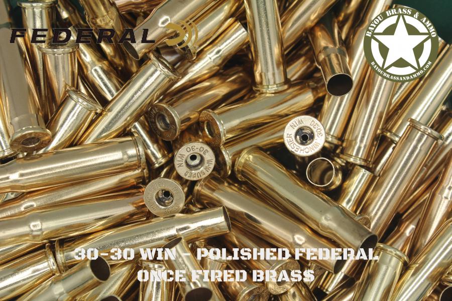 30-06 SPRG - Federal Polished Brass Once Fired Brass (50)