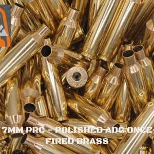 7MM PRC - ADG Cleaned and Polished Once Fired Brass (50)