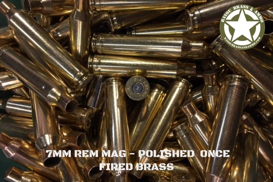 7MM REM MAG - Polished Once Fired Brass Mixed (50)