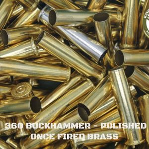360 Buckhammer -  Nichol Polished Once Fired Brass (50)