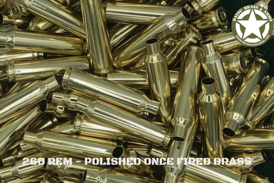 260 REM - Polished once fired brass (50)