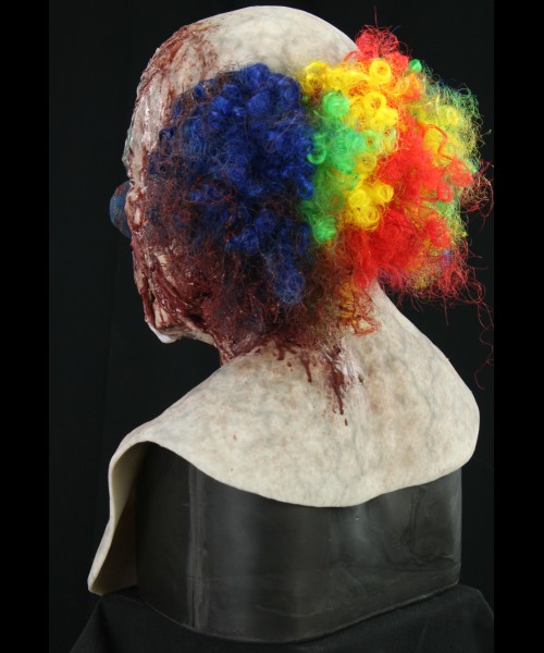Slackjaw Clown with Rainbow Hair Silicone Mask - Image 2