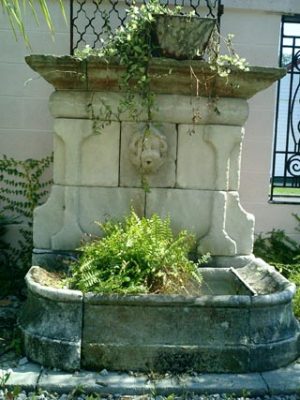 17th century inspired French wall fountain