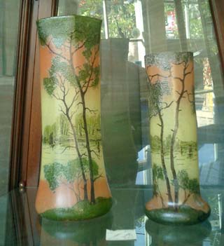 Daum enameled vases