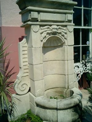17th century inspired wall fountain or planter