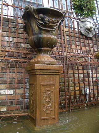 Cast stone recreation of a 19th century grand urn fountain