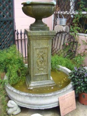 Cast stone recreation of a 19th century English garden urn