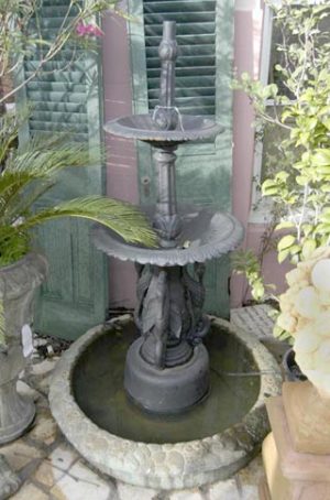 19th two-tiered iron fountain