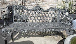 Victorian-style garden bench