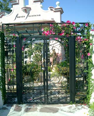19th century French wrought iron pair of entrance gates