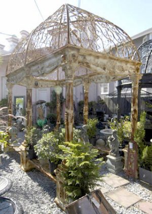 19th c inspired iron gazebo in French or Italian style Rectangular version