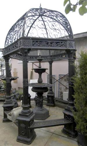 19th c inspired iron gazebo in French or Italian style Circular version