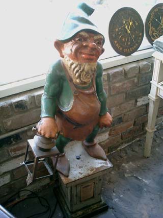 Very Rare 1830s German Cast Iron Garden Gnome Figures