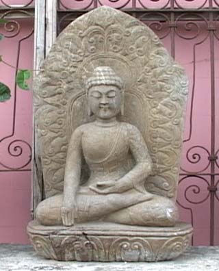 Chinese grey stone figure of Buddha
