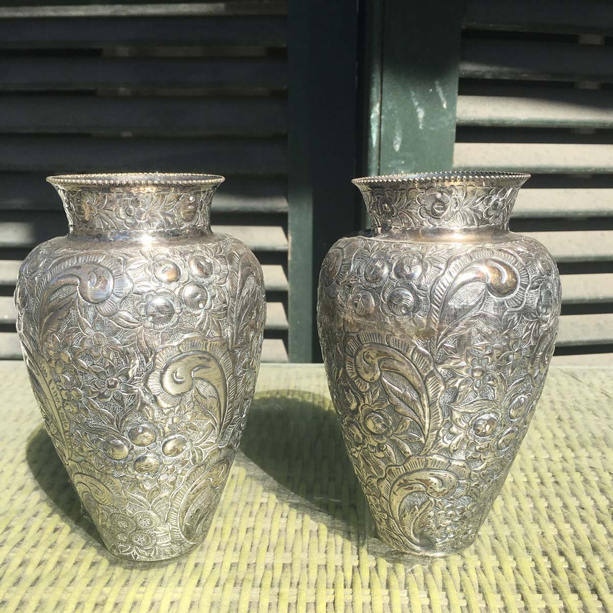 Silver Vase Set