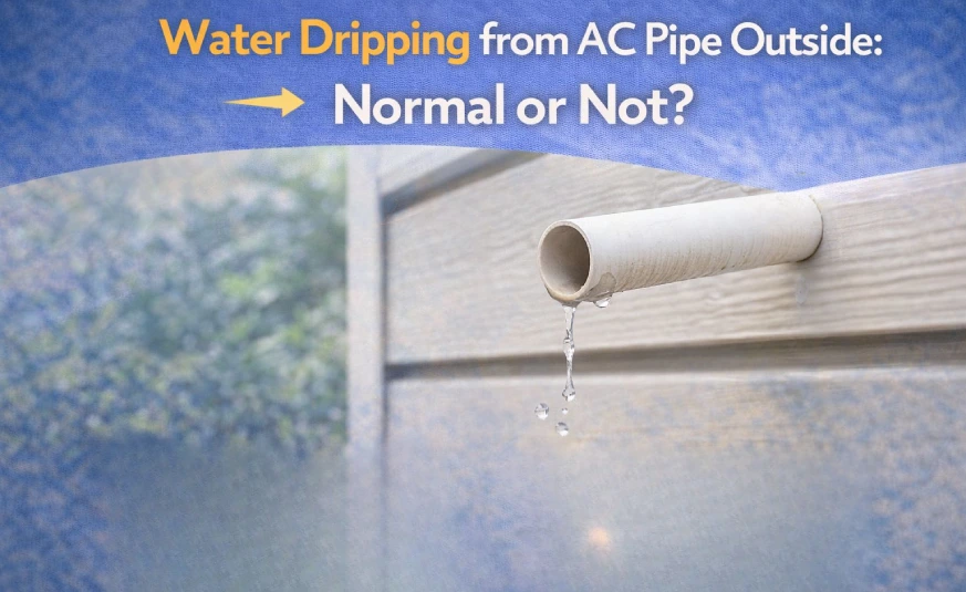 Is Water Dripping from Your Air Conditioning Pipe Outside Normal?