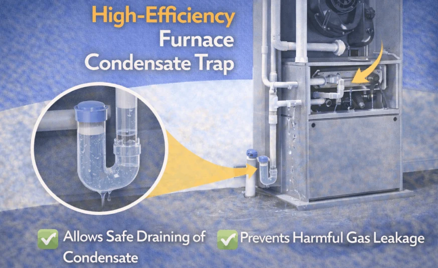 High-Efficiency Furnace Condensate Trap: Why This Small Part Matters More Than You Think